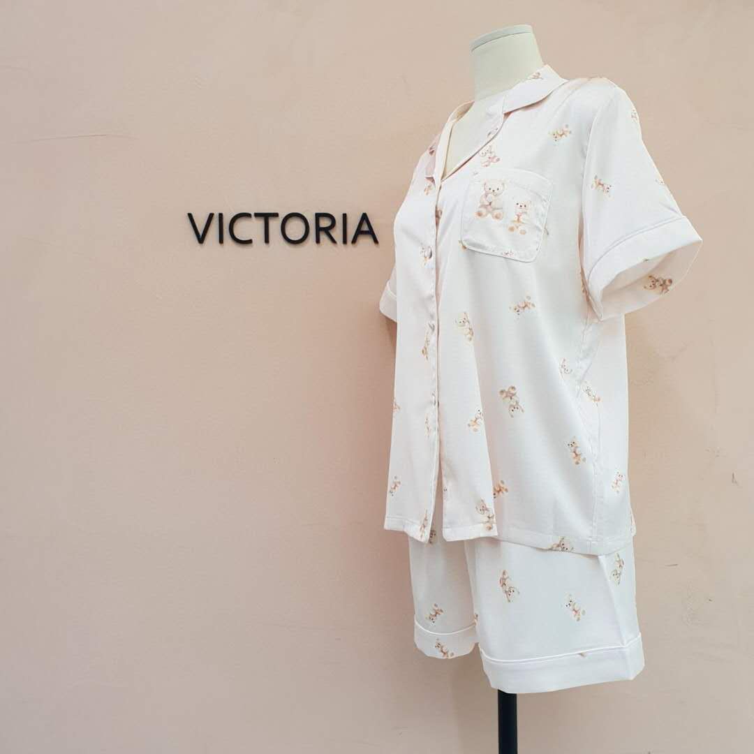 VICTORIA-P韓國直郵實拍女裝新款休閑職業睡衣兩件套套裝VICTORIA睡衣