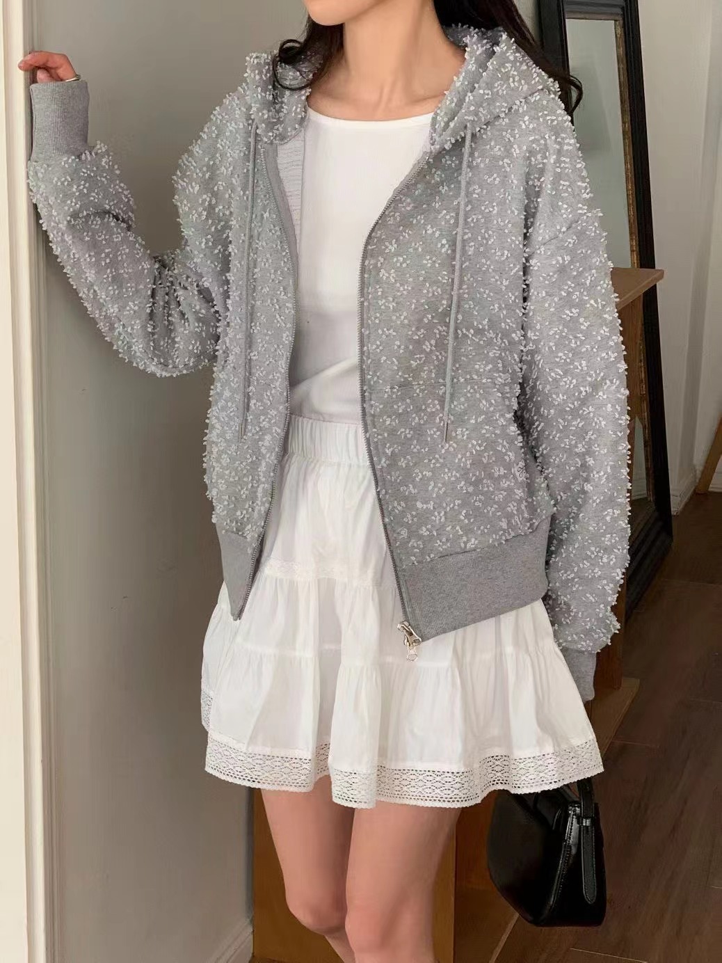 WONIECO韓國直郵女裝新款職業推薦人氣時尚熱賣26春夏夾克拉鏈WONIECO夾克