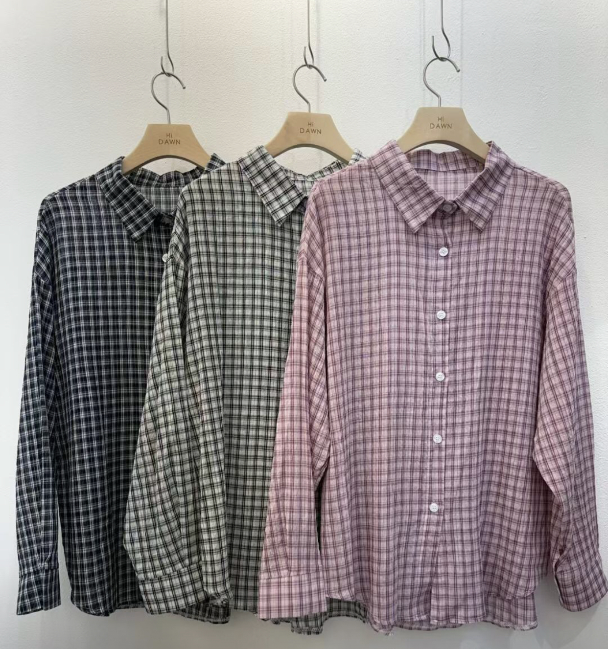 ATTIC韓國直郵女士新品人氣職業休閑推薦熱賣襯衫蕾絲衫格子ATTIC襯衫/蕾絲衫圖色2左二色