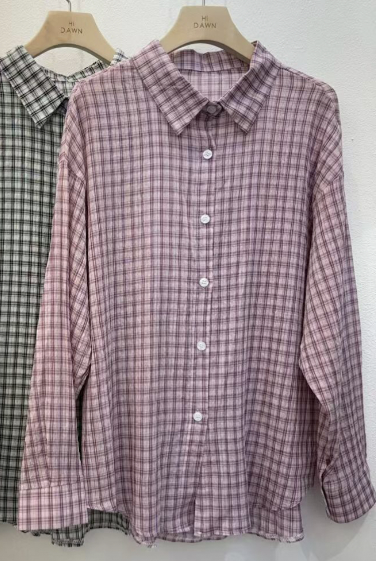 ATTIC韓國直郵女士新品人氣職業休閑推薦熱賣襯衫蕾絲衫格子ATTIC襯衫/蕾絲衫圖色3