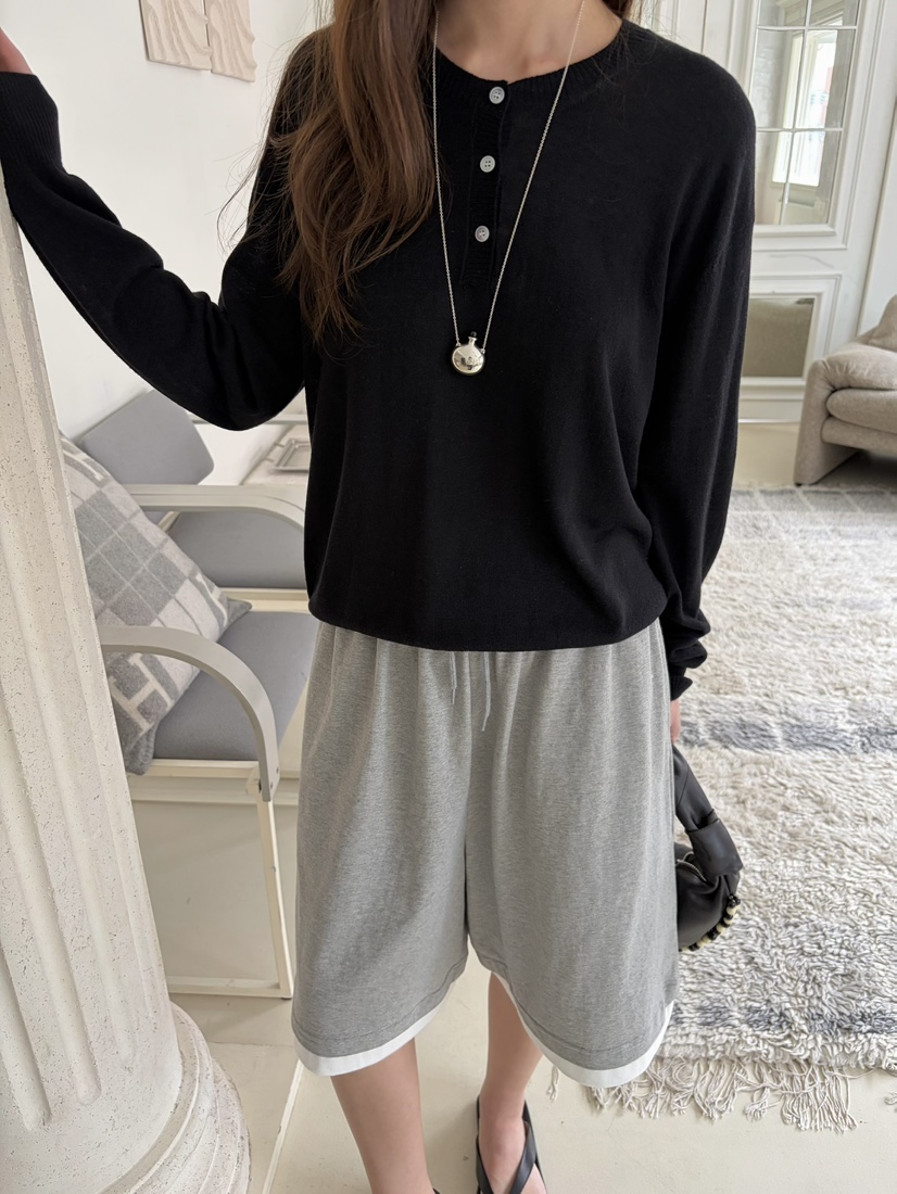 PEBBLE韓國東大門代購女裝新款26春夏推薦人氣休閑短褲棉PEBBLE短褲