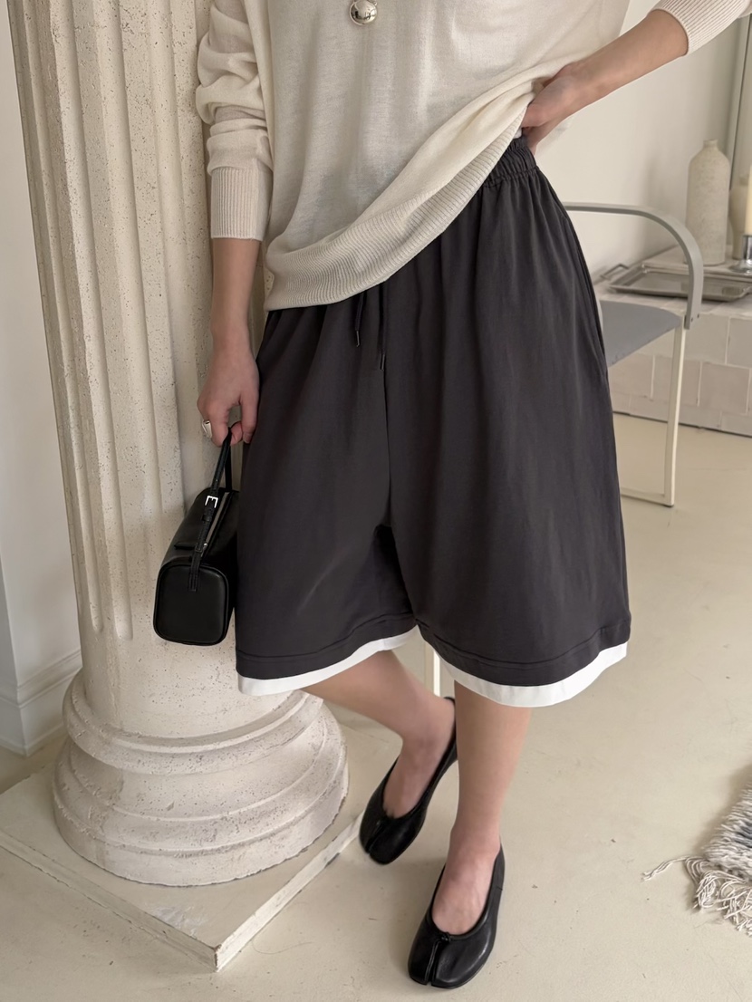 PEBBLE韓國東大門代購女裝新款26春夏推薦人氣休閑短褲棉PEBBLE短褲