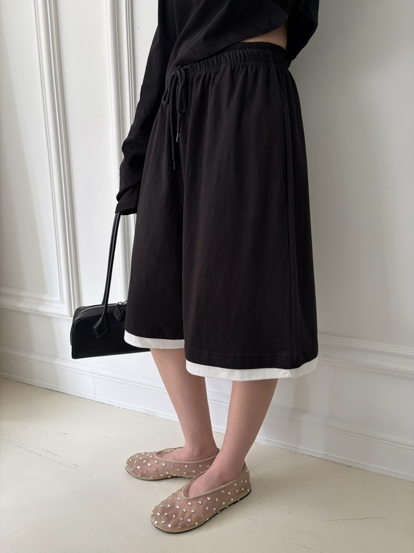 PEBBLE韓國東大門代購女裝新款26春夏推薦人氣休閑短褲棉PEBBLE短褲