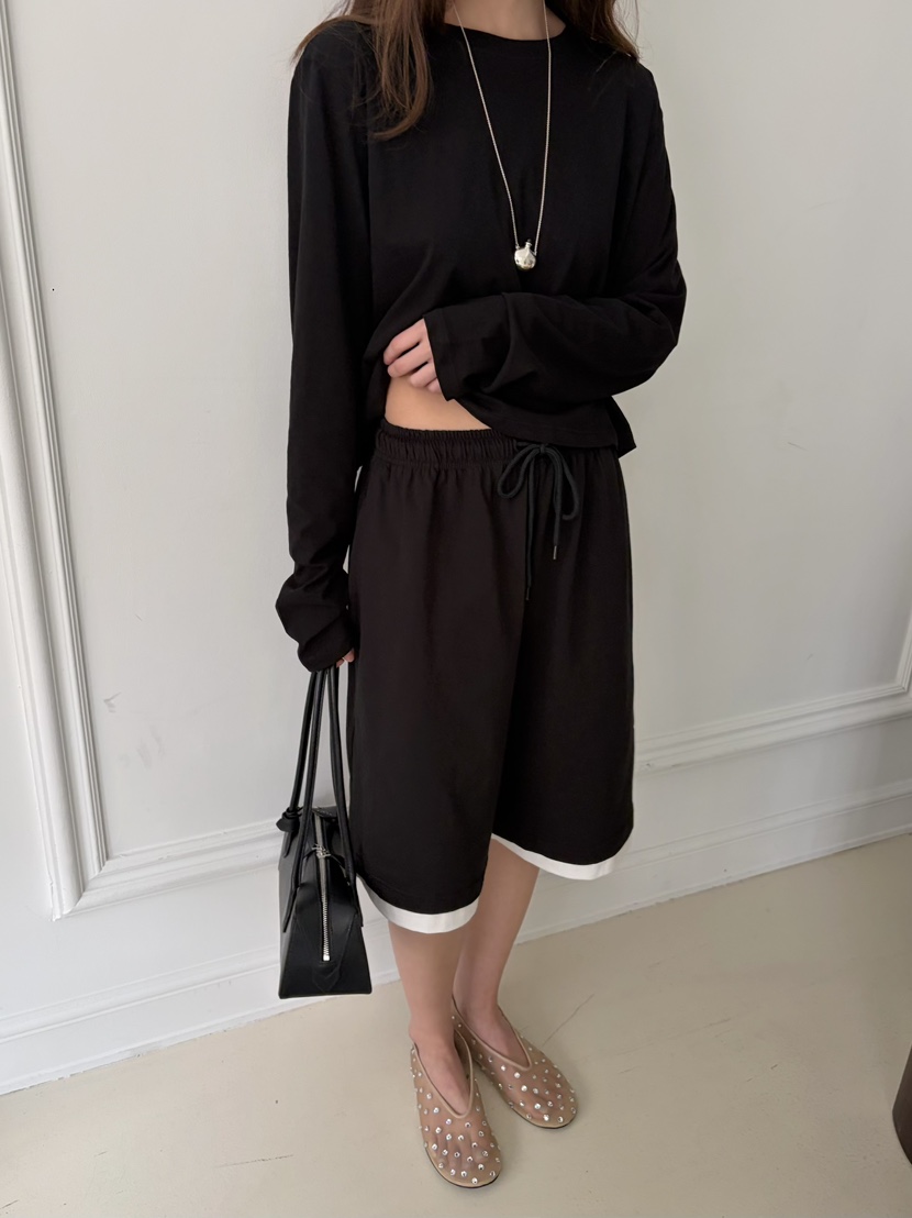 PEBBLE韓國東大門代購女裝新款26春夏推薦人氣休閑短褲棉PEBBLE短褲