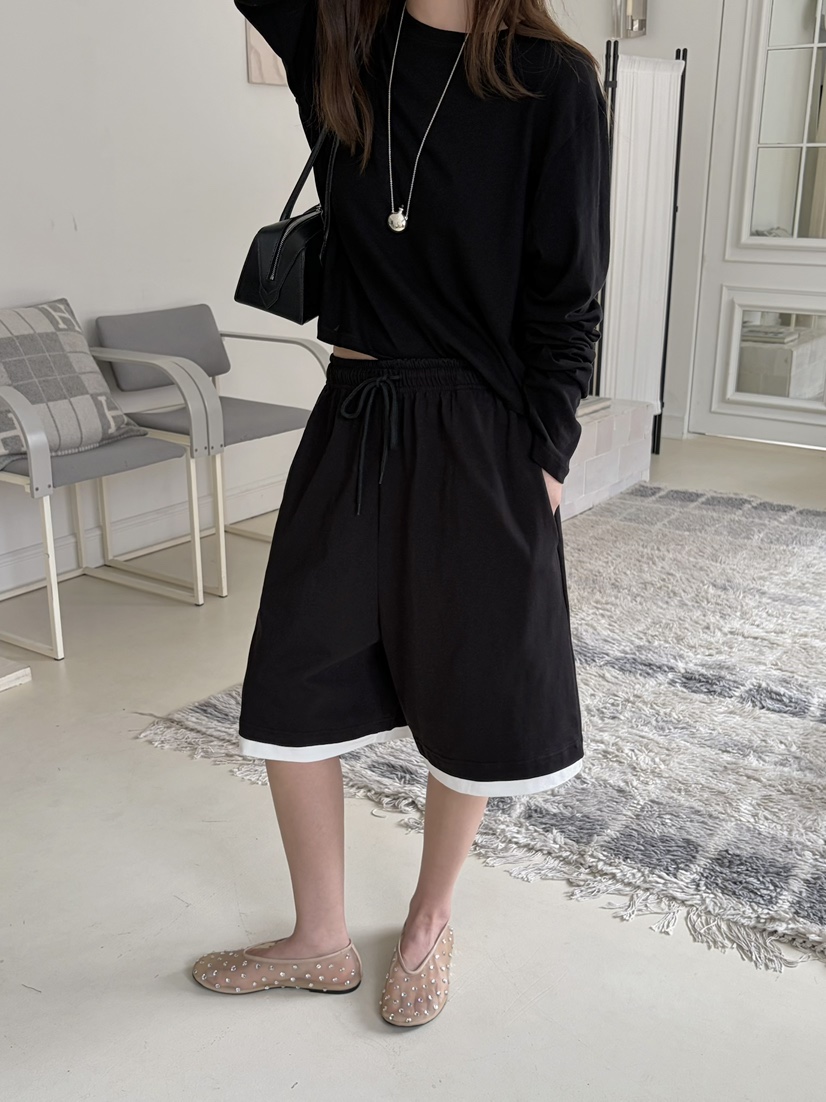 PEBBLE韓國東大門代購女裝新款26春夏推薦人氣休閑短褲棉PEBBLE短褲