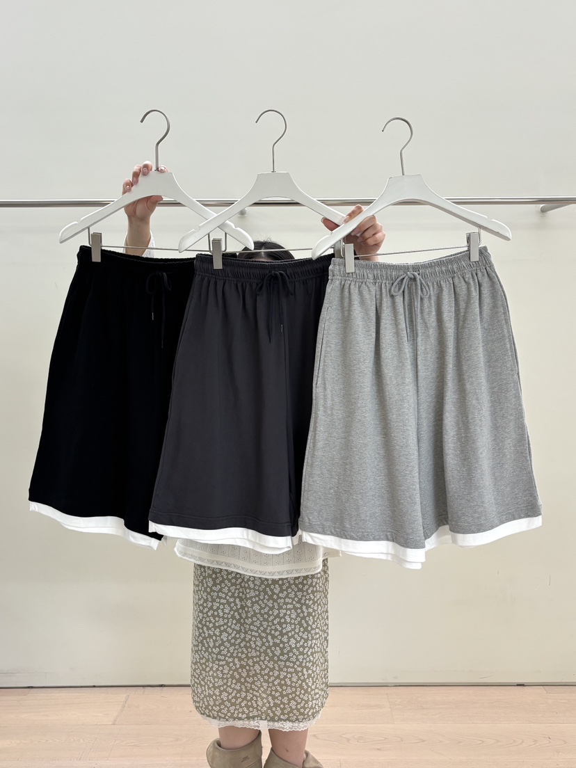 PEBBLE韓國東大門代購女裝新款26春夏推薦人氣休閑短褲棉PEBBLE短褲