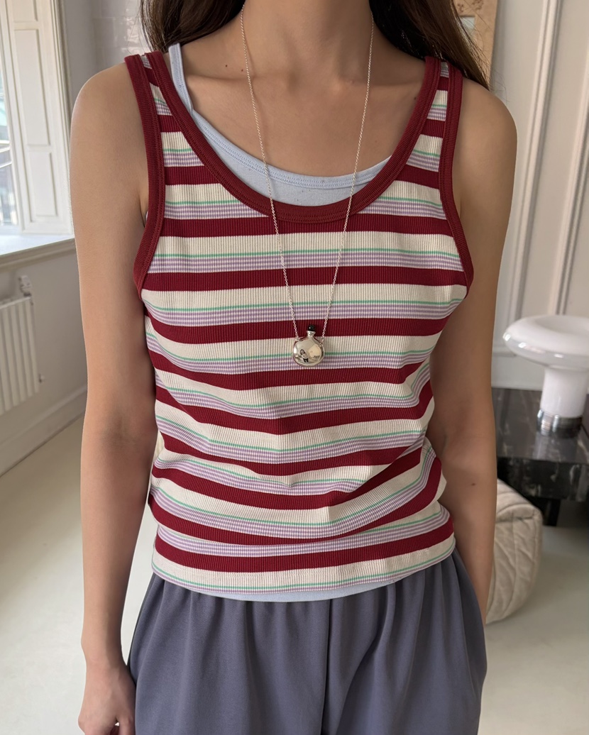 PEBBLE韓國直郵女裝新品熱賣26春夏人氣休閑時尚吊帶背心PEBBLE吊帶/背心