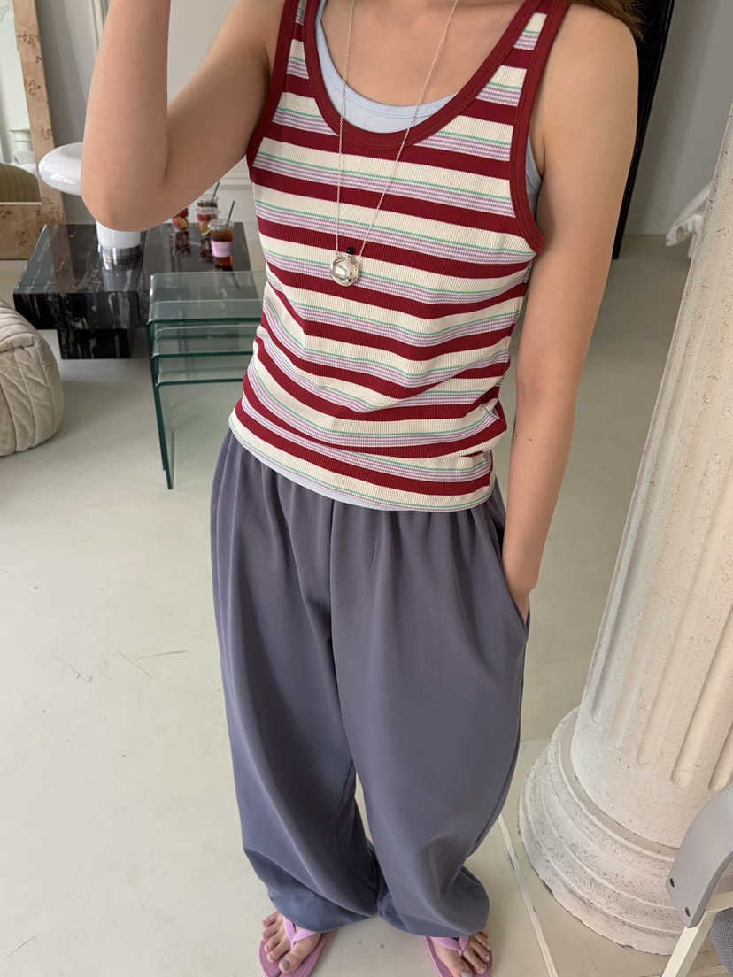 PEBBLE韓國直郵女裝新品熱賣26春夏人氣休閑時尚吊帶背心PEBBLE吊帶/背心