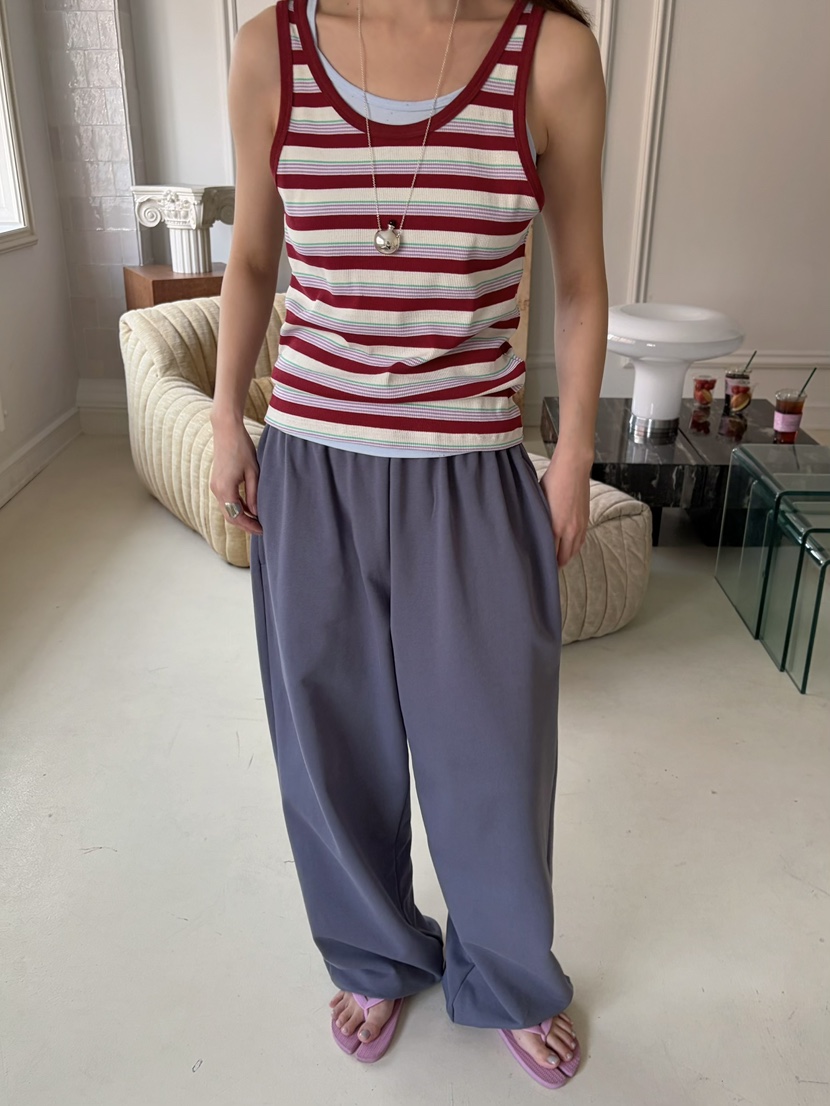 PEBBLE韓國直郵女裝新品熱賣26春夏人氣休閑時尚吊帶背心PEBBLE吊帶/背心