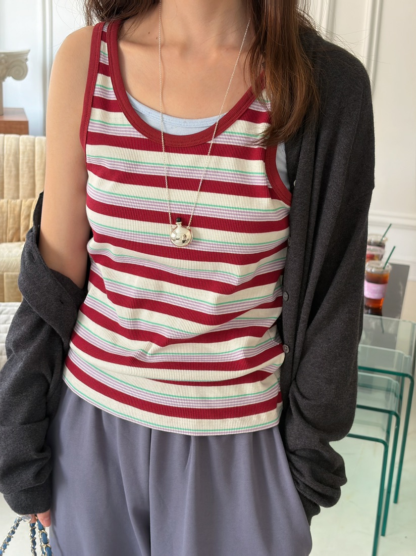 PEBBLE韓國直郵女裝新品熱賣26春夏人氣休閑時尚吊帶背心PEBBLE吊帶/背心