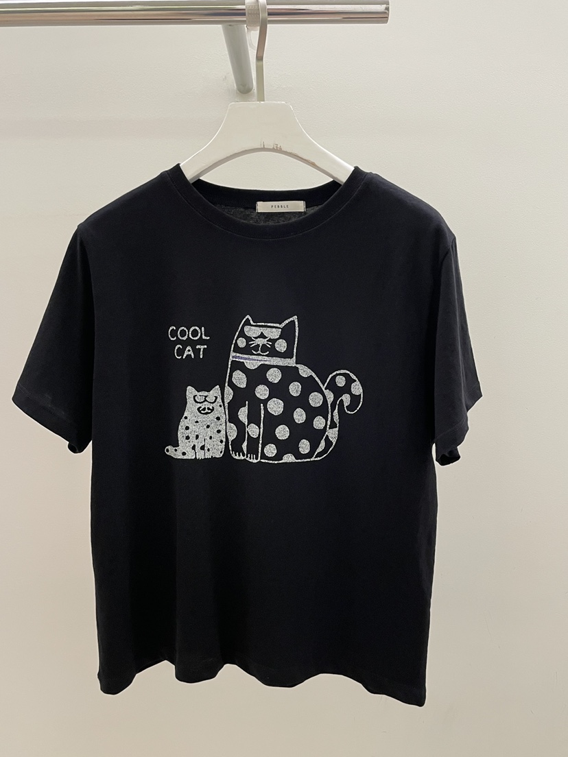 PEBBLE韓國直郵實拍女士新品時尚職業推薦人氣休閑熱賣T恤PEBBLET恤圖色1