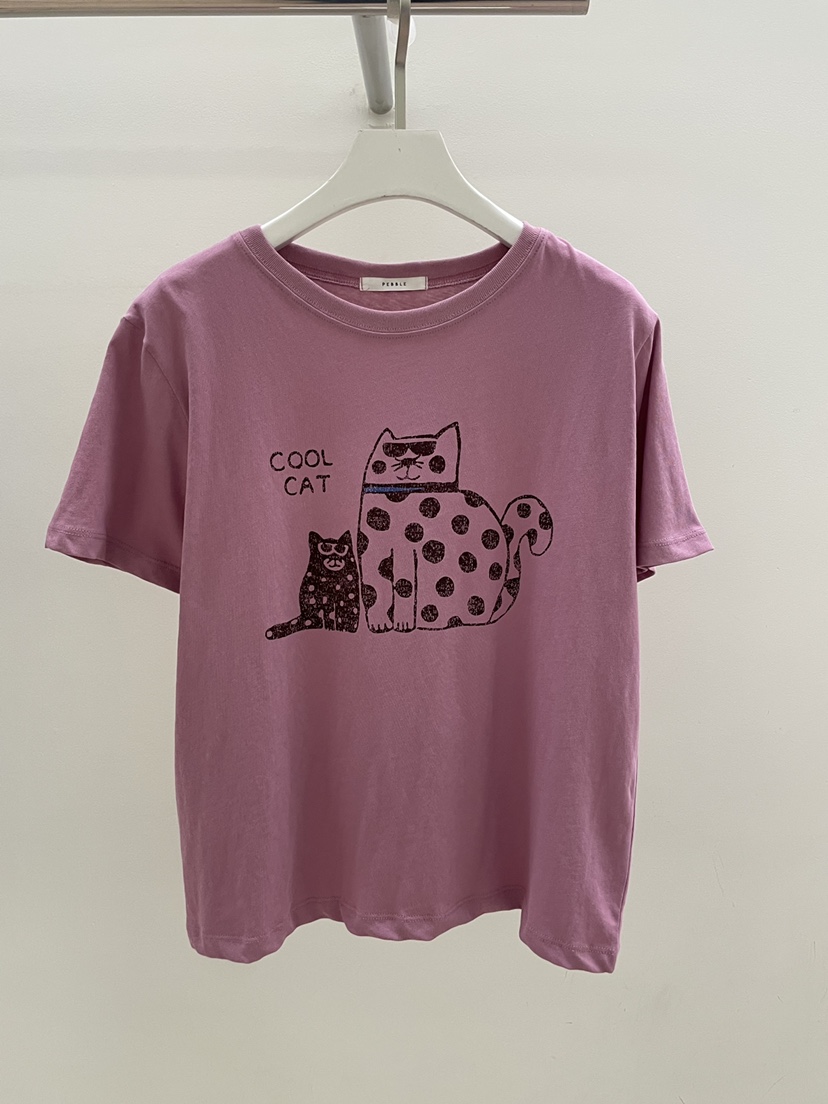 PEBBLE韓國直郵實拍女士新品時尚職業推薦人氣休閑熱賣T恤PEBBLET恤圖色2