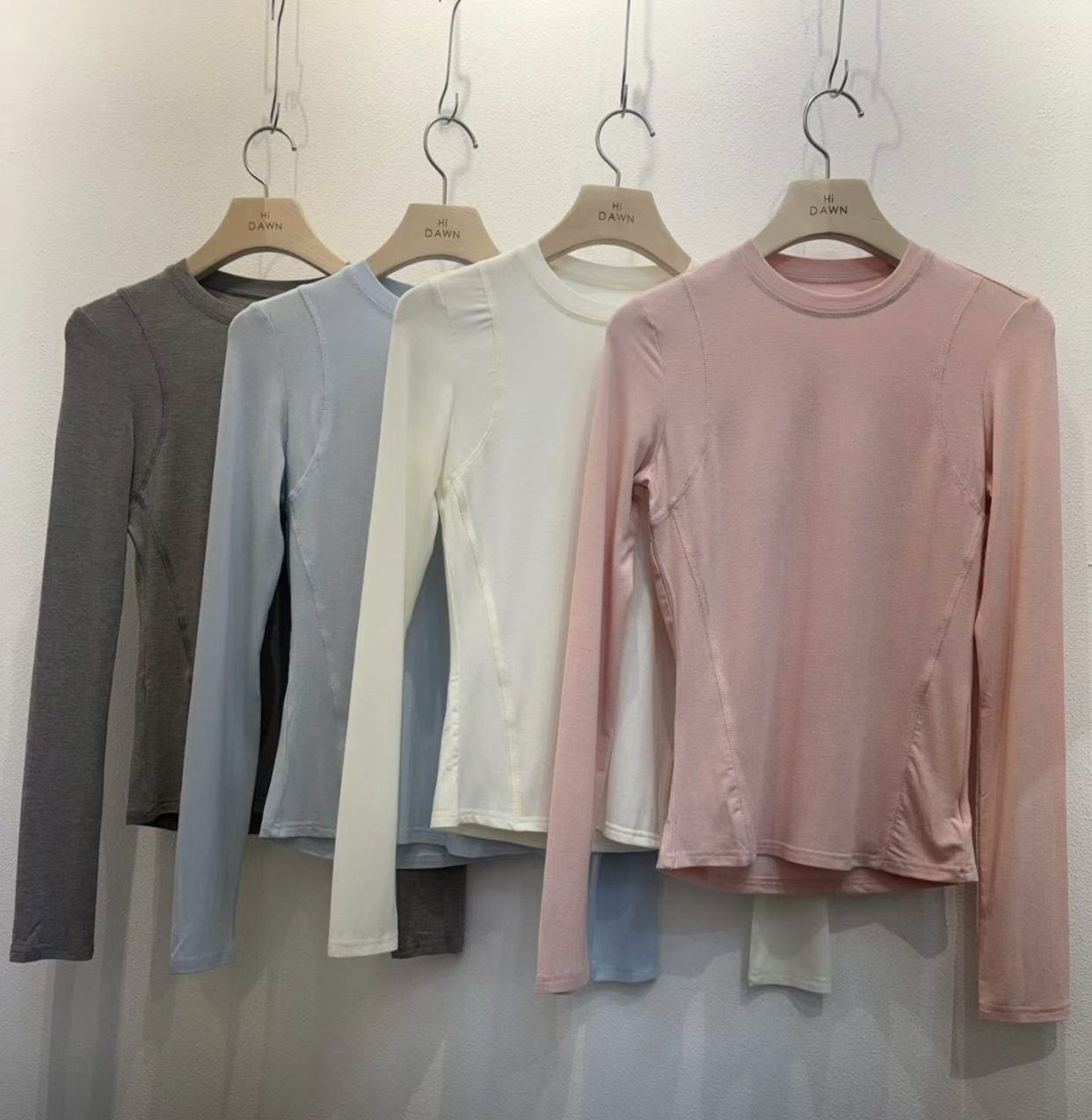 ATTIC韓國代購女士新款推薦時尚休閑人氣職業長袖T恤修身ATTIC長袖T恤圖色3左三色