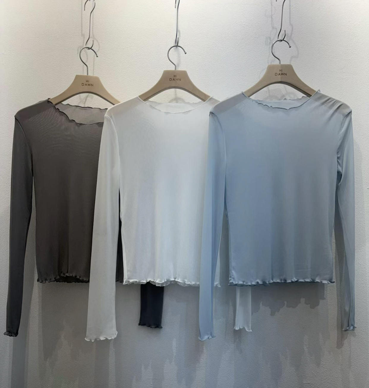 ATTIC韓國東大門直郵女士新款熱賣推薦休閑時尚長袖T恤透明ATTIC長袖T恤圖色1左一色