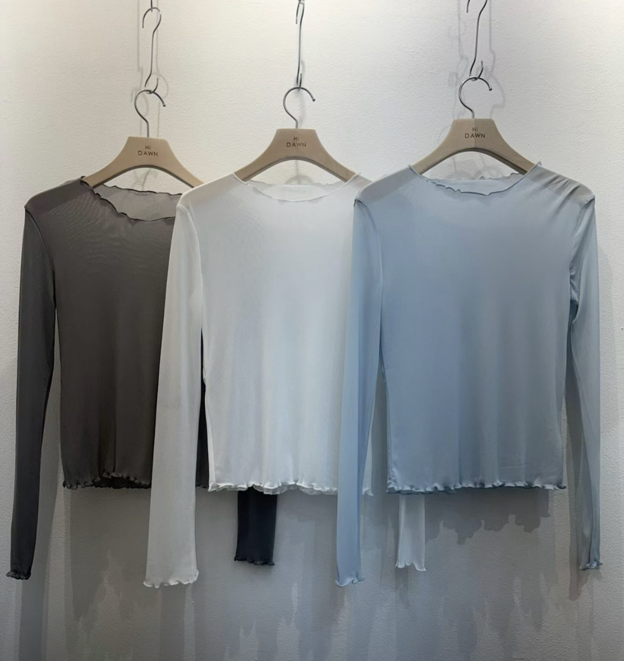 ATTIC韓國東大門直郵女士新款熱賣推薦休閑時尚長袖T恤透明ATTIC長袖T恤圖色2左二色