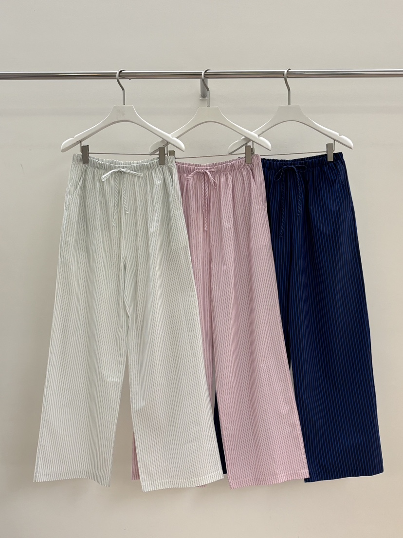 PEBBLE韓國直郵實拍女士新款休閑人氣職業26春夏休閑褲條紋PEBBLE休閑褲