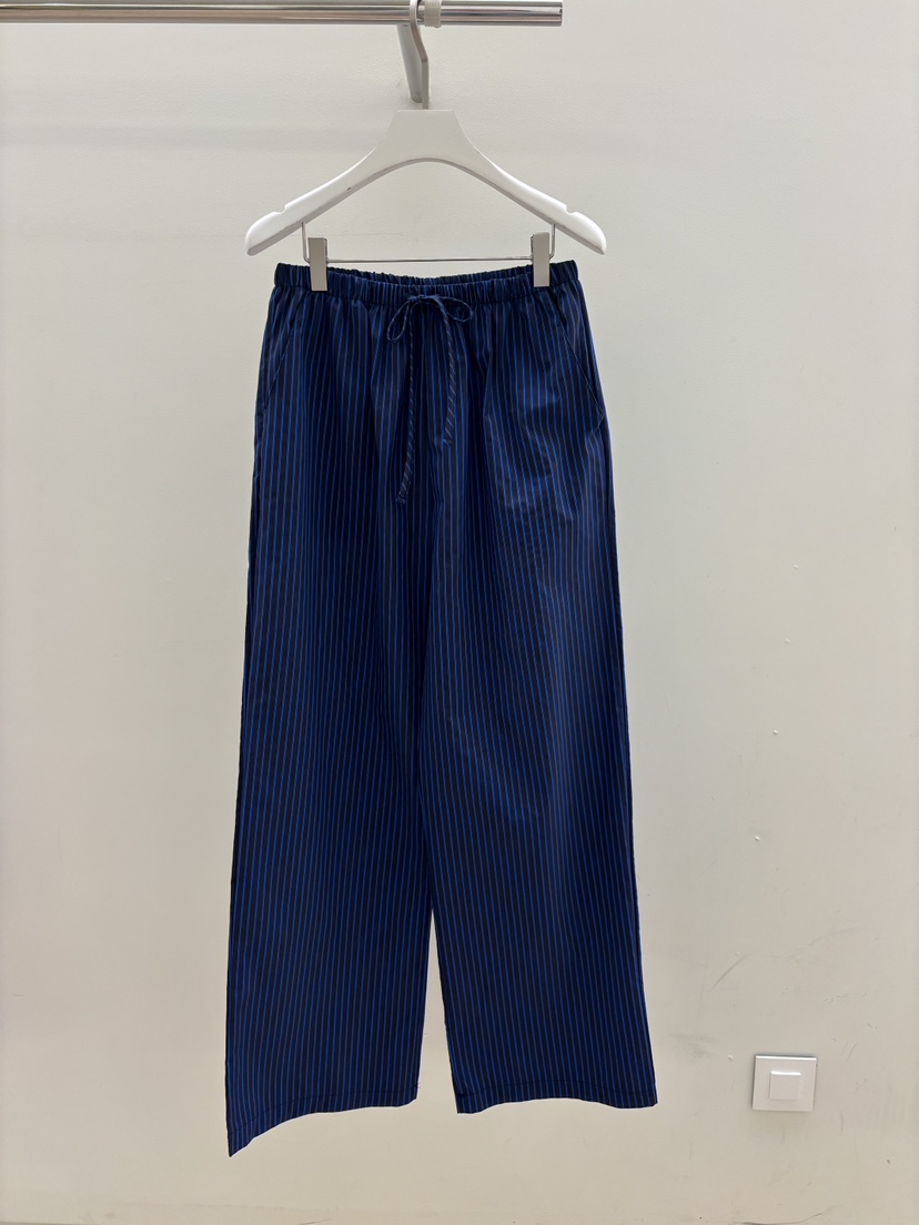 PEBBLE韓國直郵實拍女士新款休閑人氣職業26春夏休閑褲條紋PEBBLE休閑褲圖色1