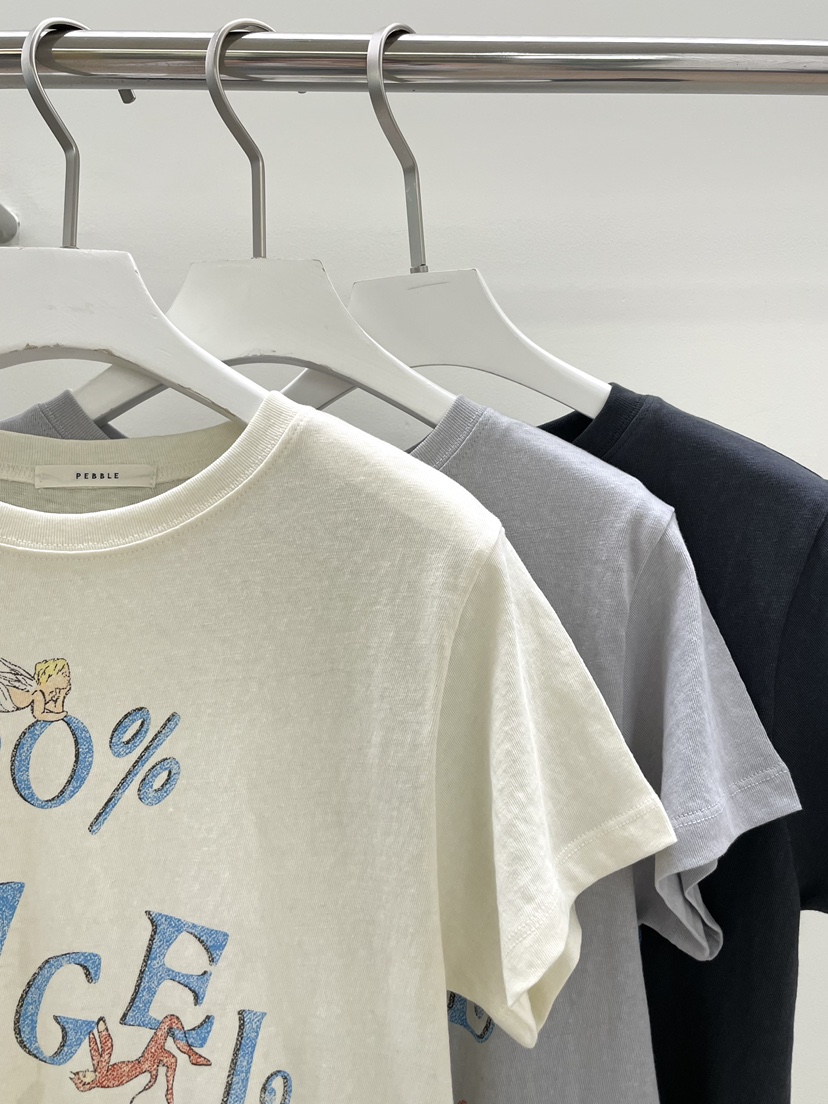 PEBBLE韓國直郵實拍女士新品人氣職業熱賣推薦26春夏時尚T恤PEBBLET恤