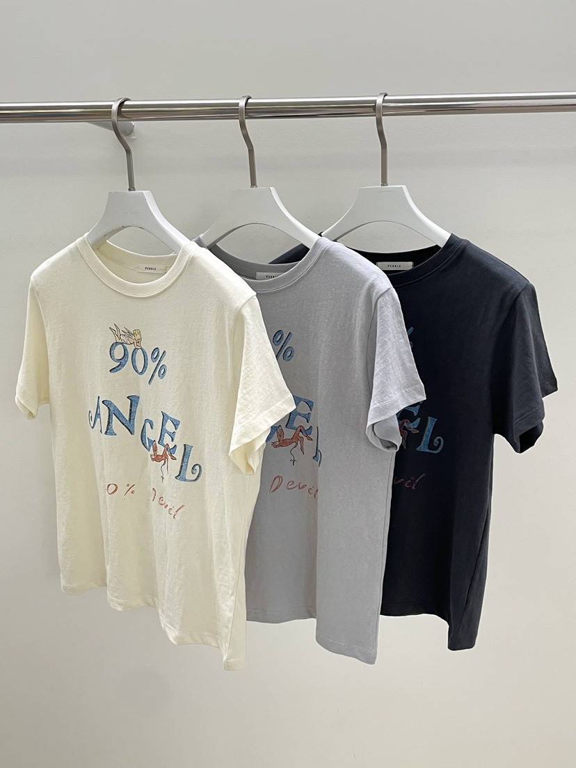 PEBBLE韓國直郵實拍女士新品人氣職業熱賣推薦26春夏時尚T恤PEBBLET恤