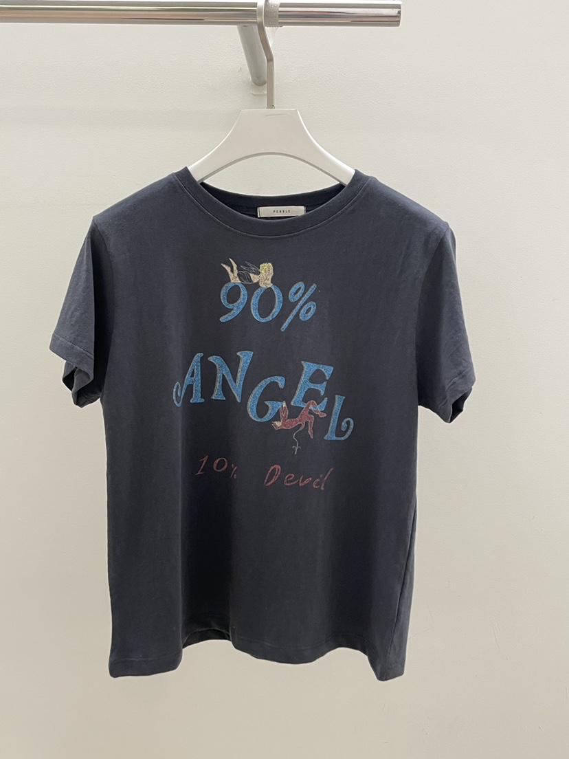 PEBBLE韓國直郵實拍女士新品人氣職業熱賣推薦26春夏時尚T恤PEBBLET恤圖色1