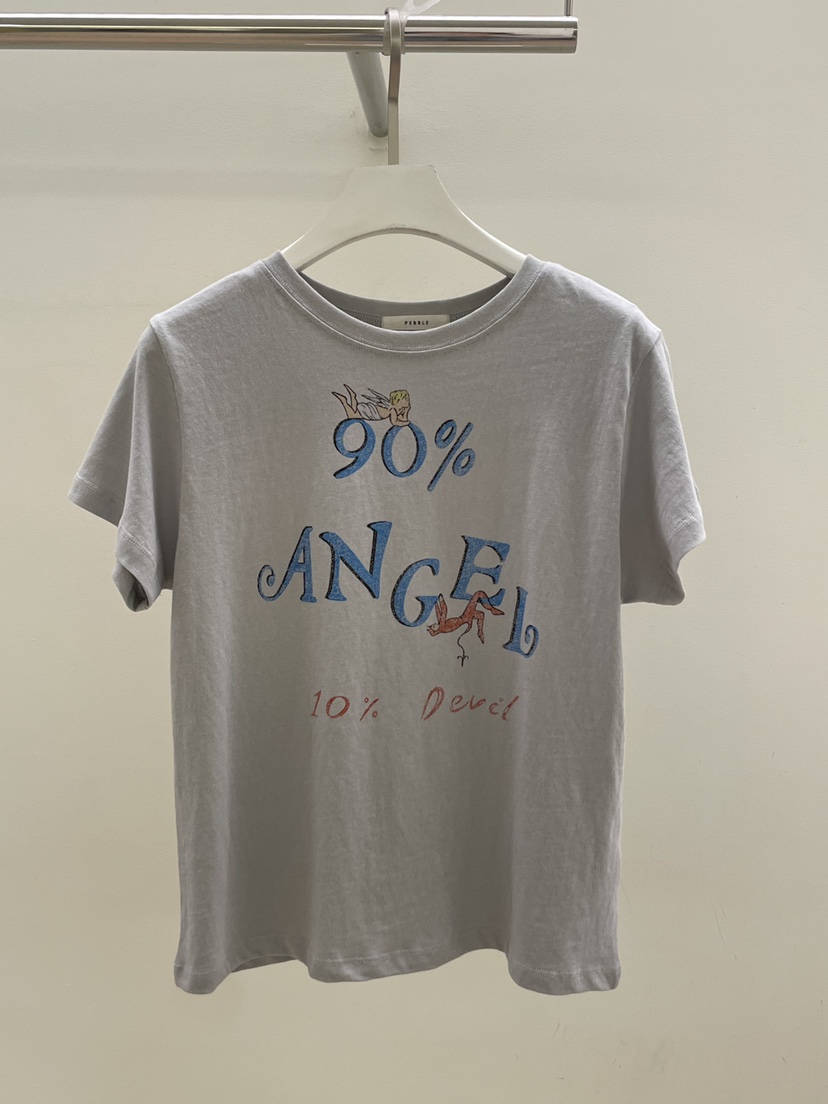 PEBBLE韓國直郵實拍女士新品人氣職業熱賣推薦26春夏時尚T恤PEBBLET恤圖色2