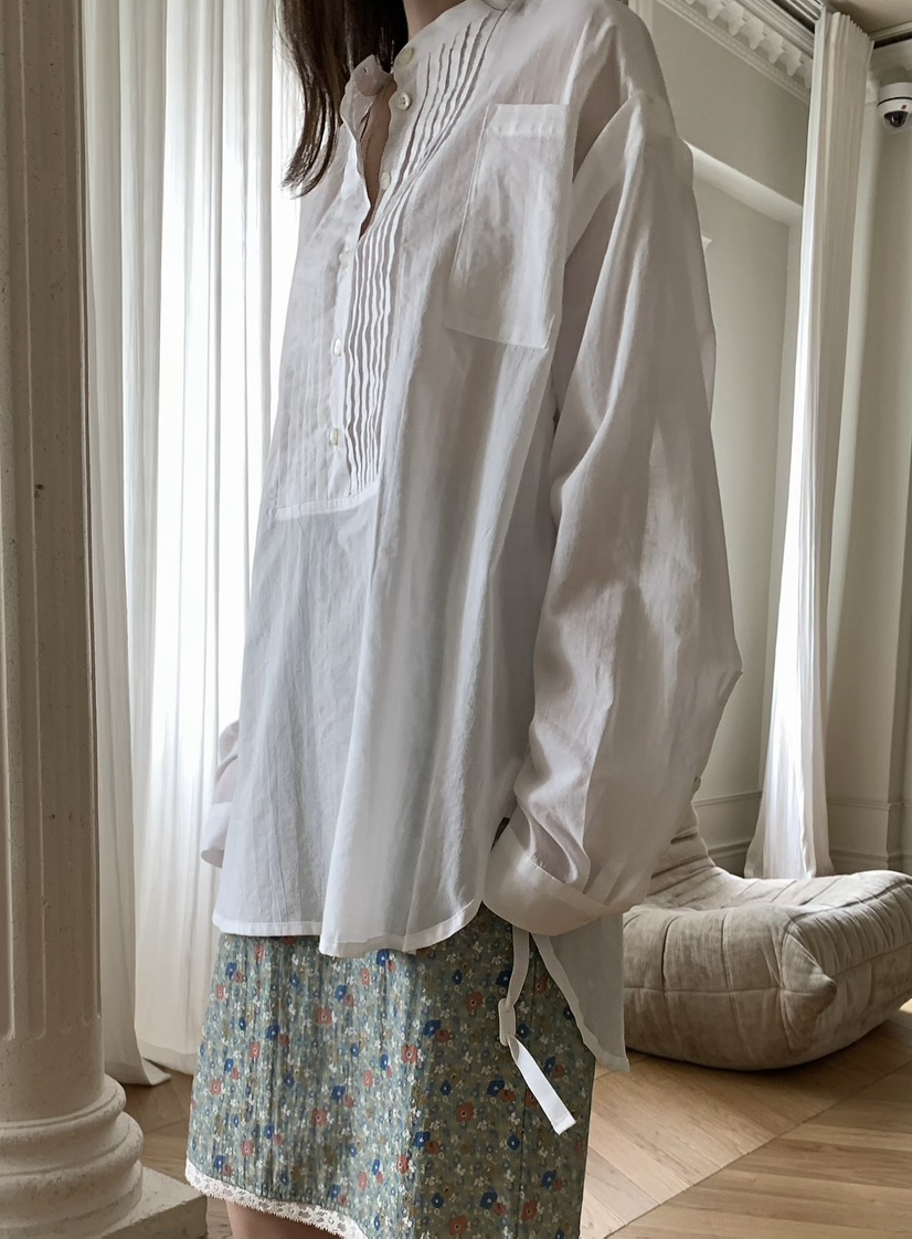 PEBBLE韓國直郵女士新品人氣休閑推薦熱賣襯衫蕾絲衫棉質PEBBLE襯衫/蕾絲衫