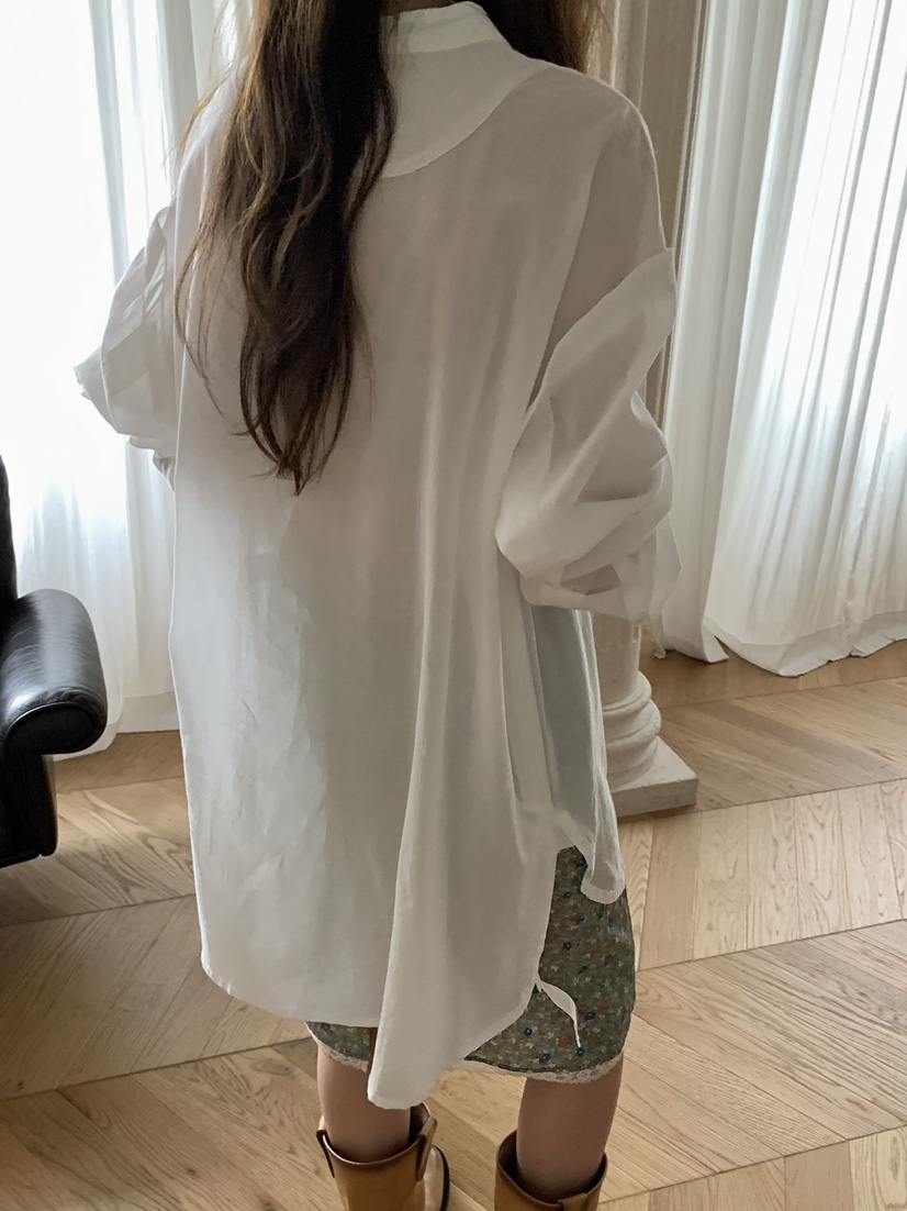 PEBBLE韓國直郵女士新品人氣休閑推薦熱賣襯衫蕾絲衫棉質PEBBLE襯衫/蕾絲衫