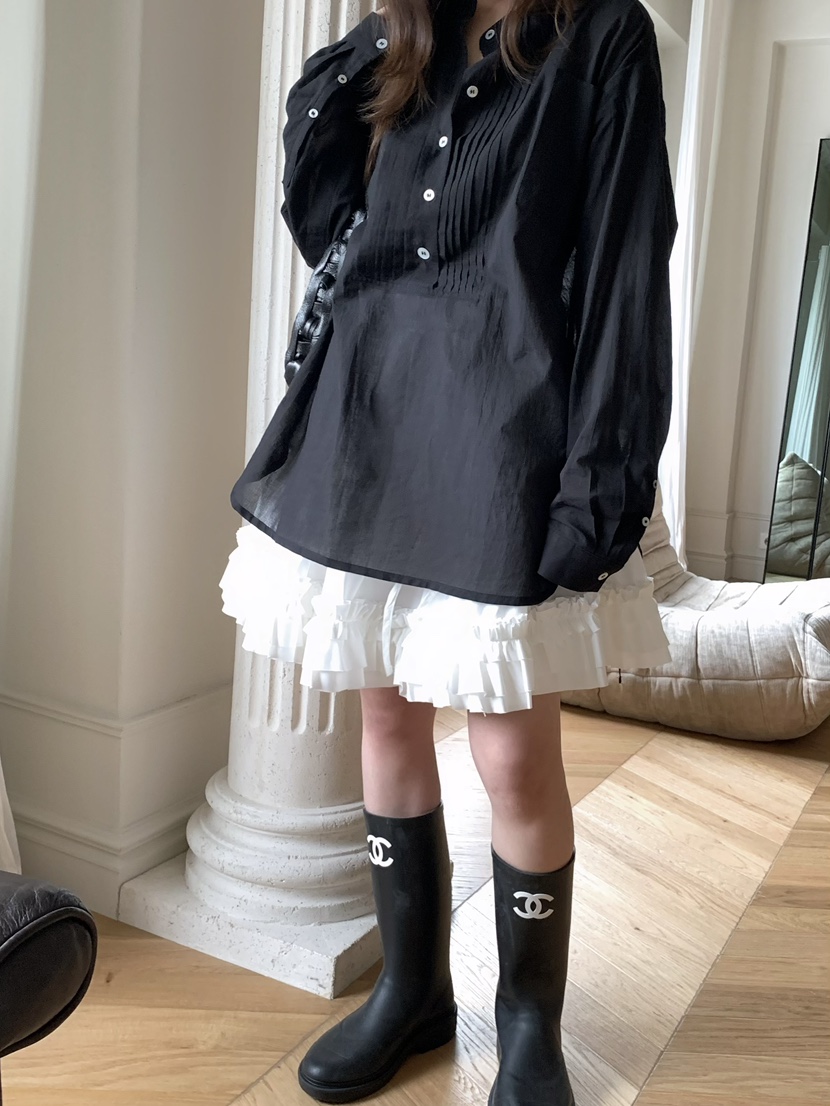 PEBBLE韓國直郵女士新品人氣休閑推薦熱賣襯衫蕾絲衫棉質PEBBLE襯衫/蕾絲衫