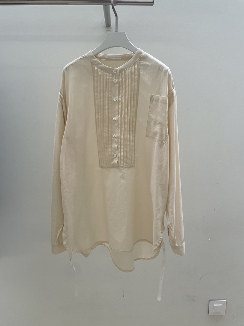 PEBBLE韓國直郵女士新品人氣休閑推薦熱賣襯衫蕾絲衫棉質PEBBLE襯衫/蕾絲衫圖色1