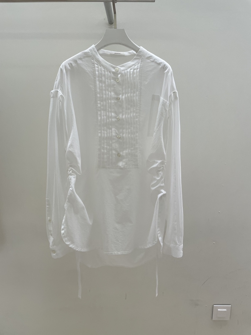 PEBBLE韓國直郵女士新品人氣休閑推薦熱賣襯衫蕾絲衫棉質PEBBLE襯衫/蕾絲衫圖色3