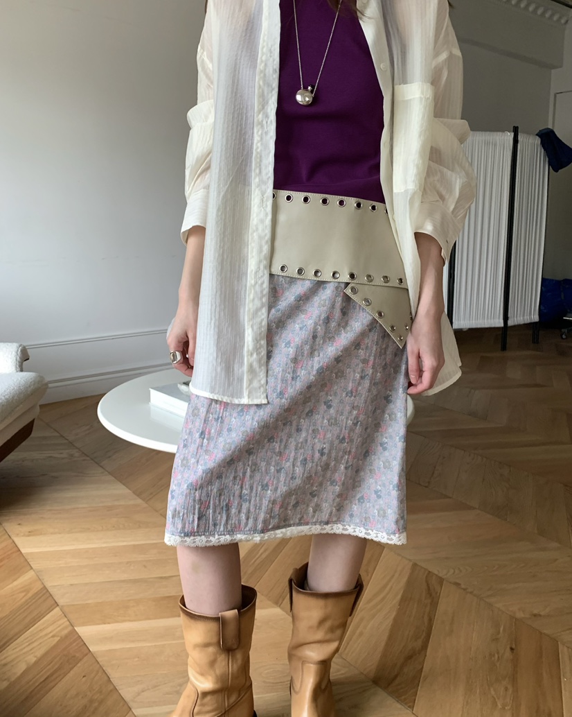 PEBBLE韓國代購女士新品26春夏職業熱賣人氣半身裙中短裙PEBBLE半身裙/中短裙