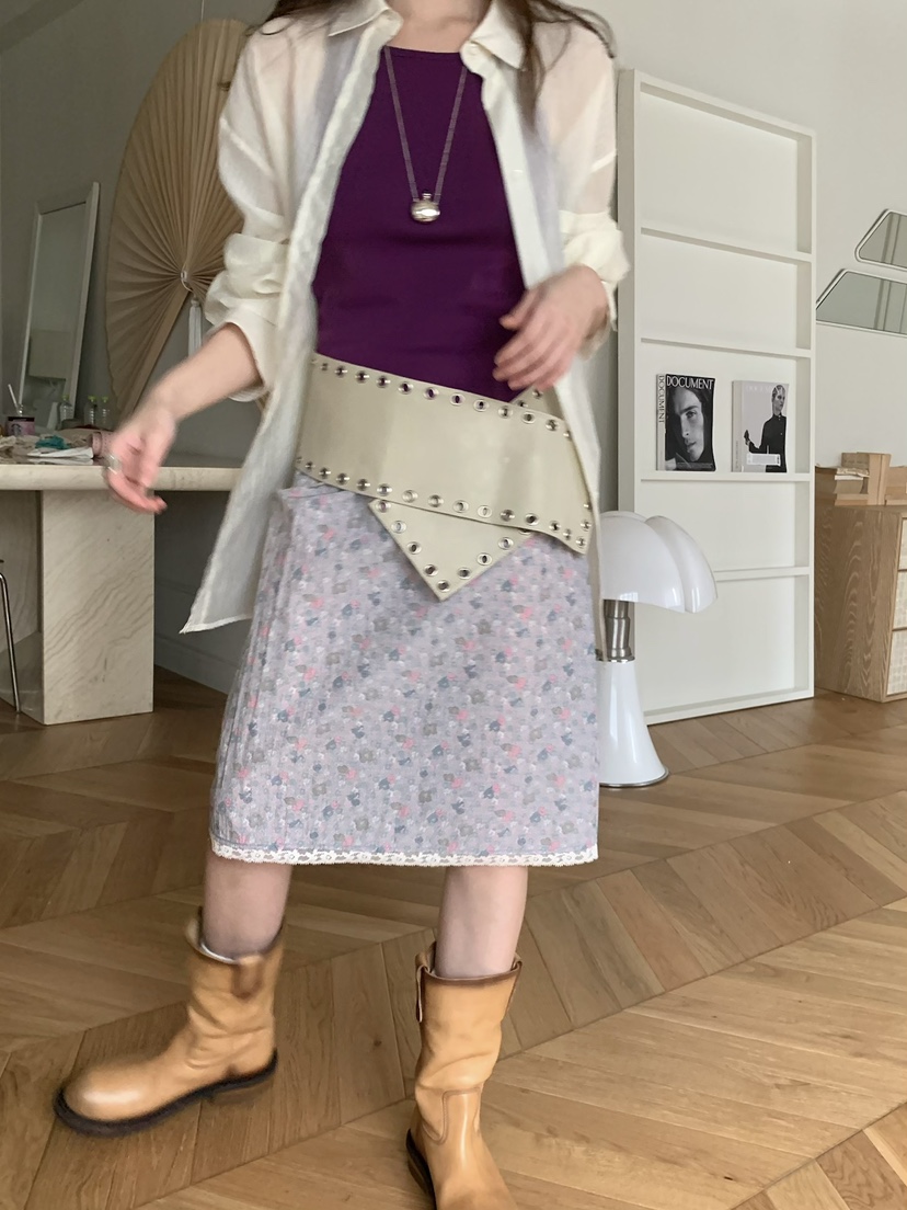 PEBBLE韓國代購女士新品26春夏職業熱賣人氣半身裙中短裙PEBBLE半身裙/中短裙