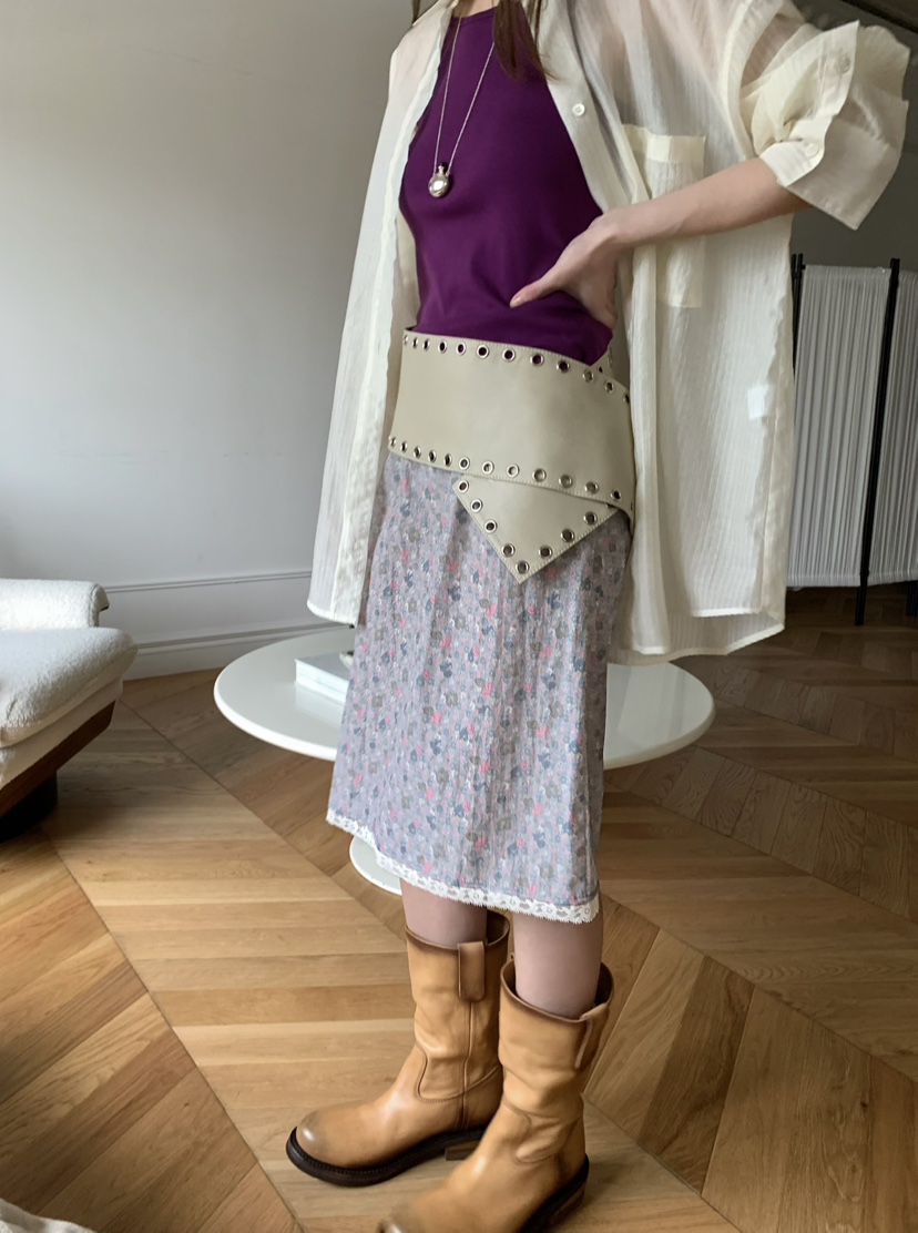 PEBBLE韓國代購女士新品26春夏職業熱賣人氣半身裙中短裙PEBBLE半身裙/中短裙