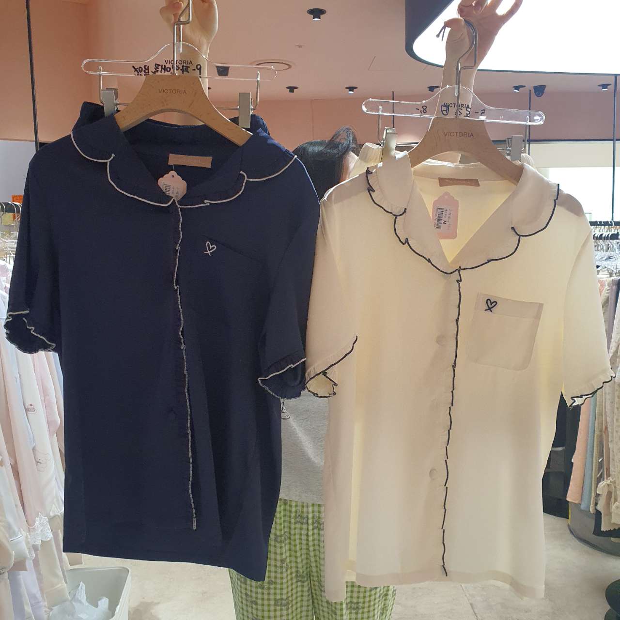 VICTORIA-P韓國直郵實拍女裝新款職業推薦睡衣兩件套套裝VICTORIA睡衣