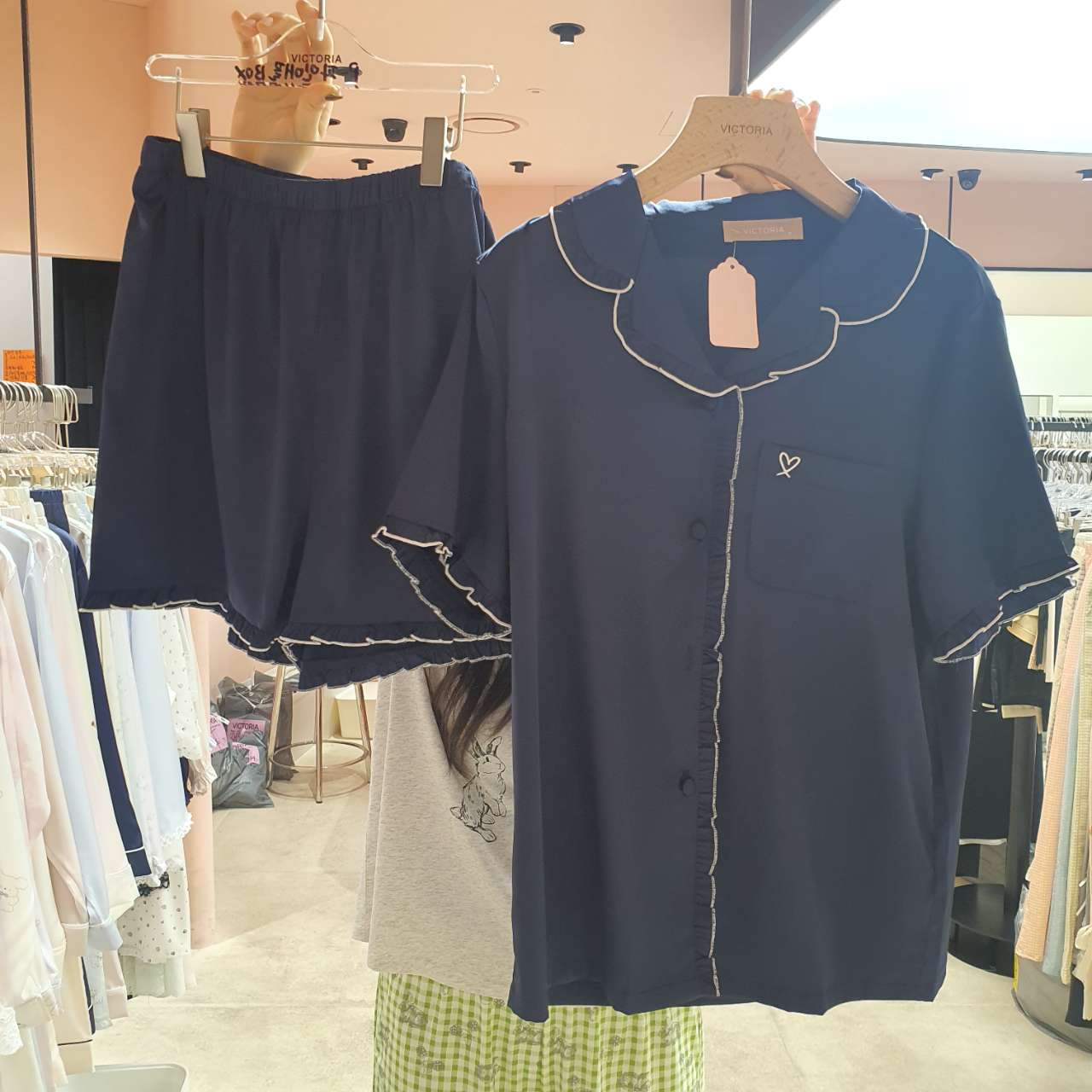 VICTORIA-P韓國直郵實拍女裝新款職業推薦睡衣兩件套套裝VICTORIA睡衣圖色2