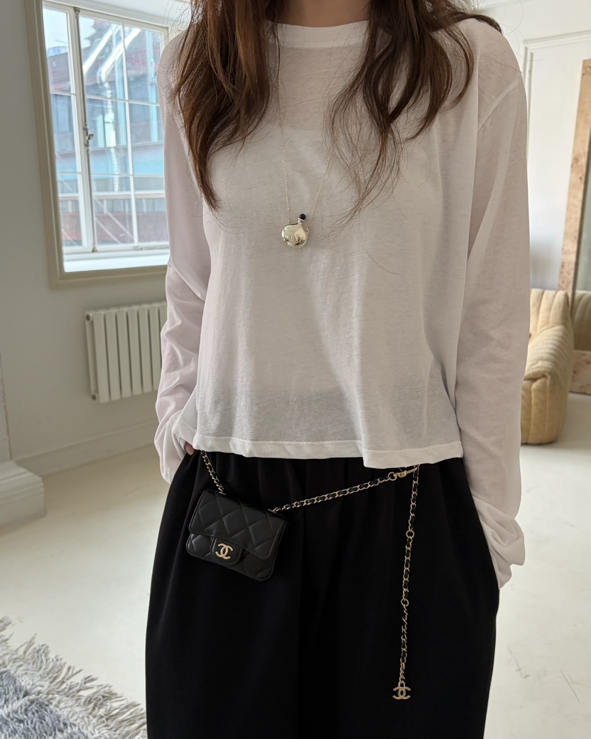 PEBBLE韓國代購女士新款職業人氣推薦時尚休閑熱賣長袖T恤PEBBLE長袖T恤