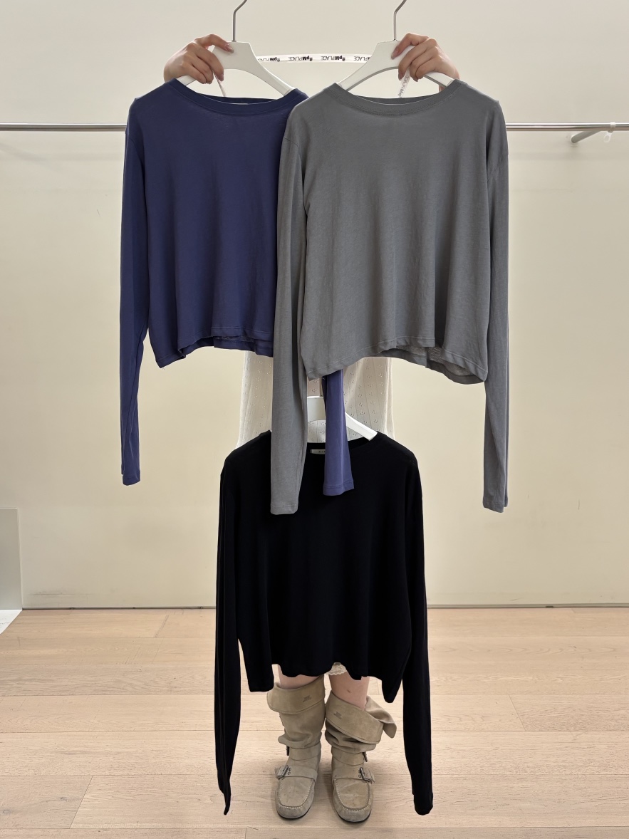 PEBBLE韓國代購女士新款職業人氣推薦時尚休閑熱賣長袖T恤PEBBLE長袖T恤