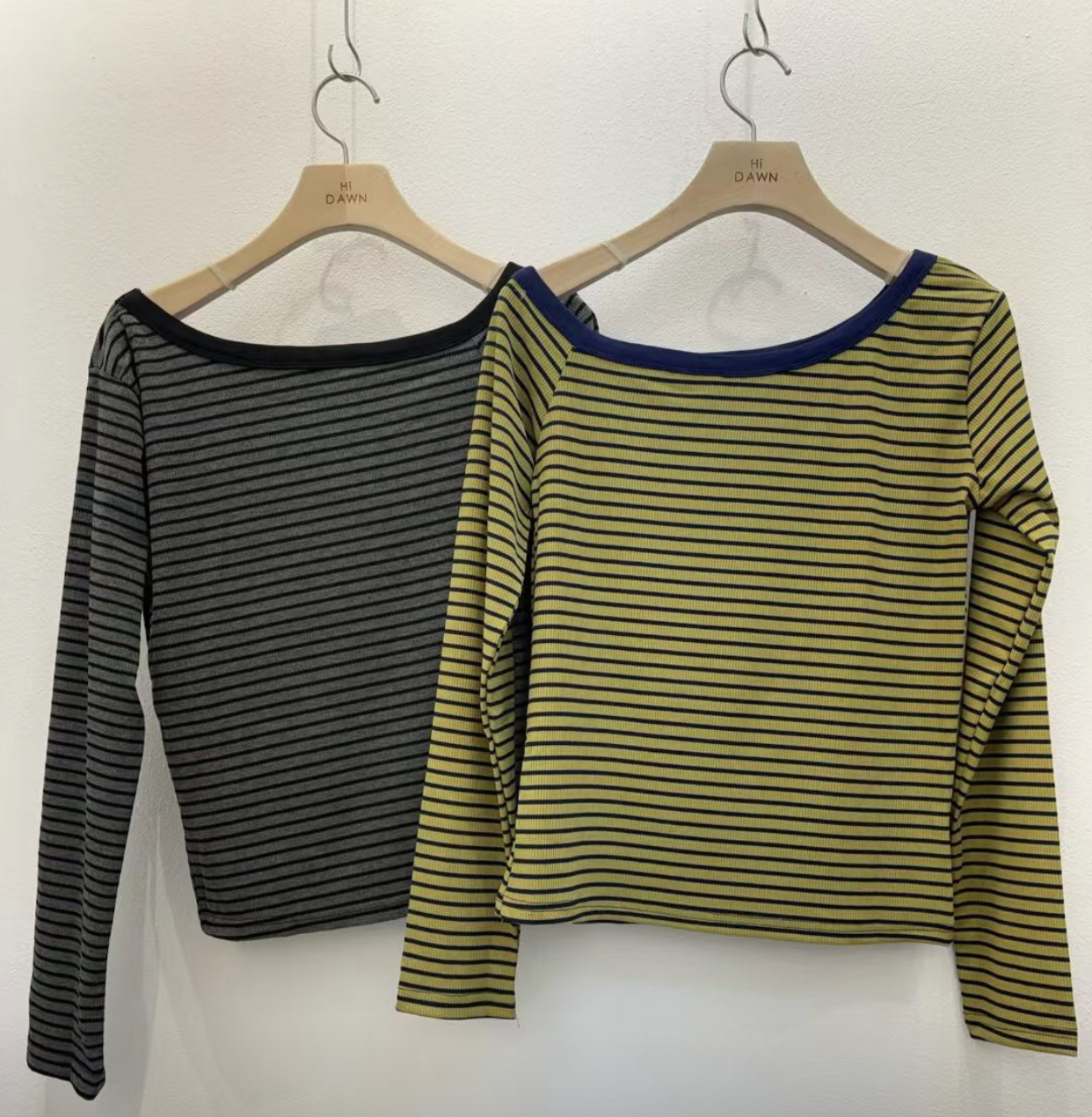 ATTIC韓國直郵女裝新品人氣職業26春夏熱賣休閑長袖T恤船領ATTIC長袖T恤圖色1左一色