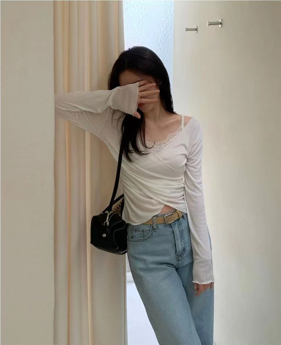 AFARRIER韓國代購女裝新品熱賣26春夏時尚推薦職業長袖T恤AFARRIER長袖T恤