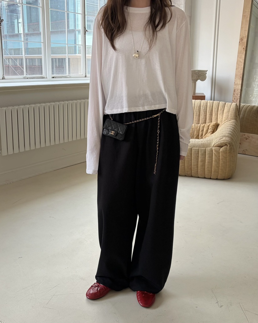 PEBBLE韓國直郵實拍女士新品熱賣時尚人氣休閑推薦休閑褲PEBBLE休閑褲