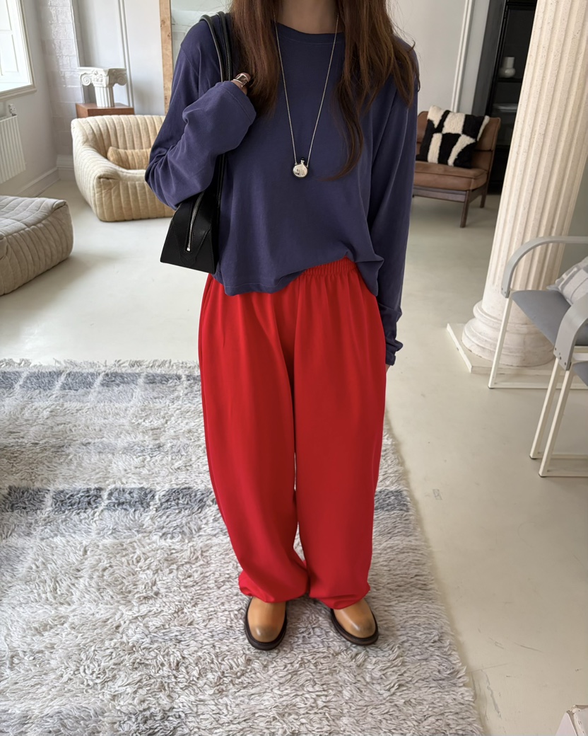 PEBBLE韓國直郵實拍女士新品熱賣時尚人氣休閑推薦休閑褲PEBBLE休閑褲