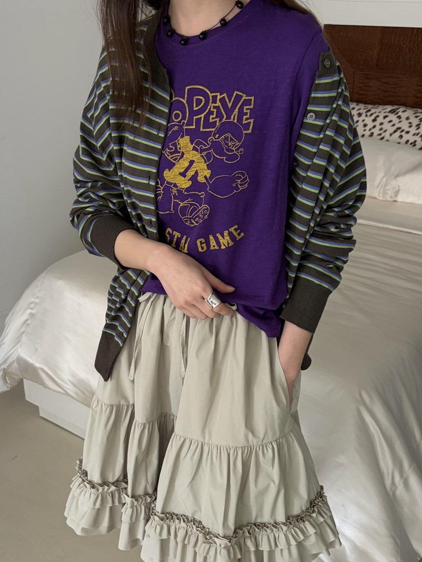 PEBBLE韓國代購女裝新款熱賣休閑人氣推薦職業T恤大力水手PEBBLET恤