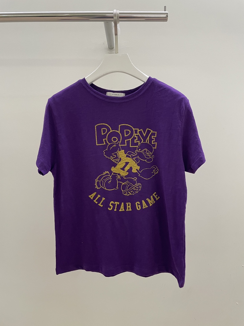 PEBBLE韓國代購女裝新款熱賣休閑人氣推薦職業T恤大力水手PEBBLET恤圖色2