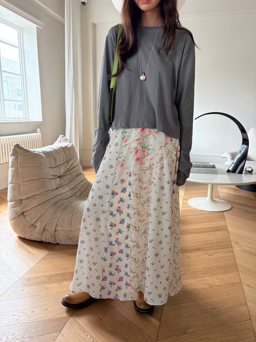 PEBBLE韓國代購女裝新品26春夏推薦人氣熱賣休閑時尚長裙PEBBLE長裙