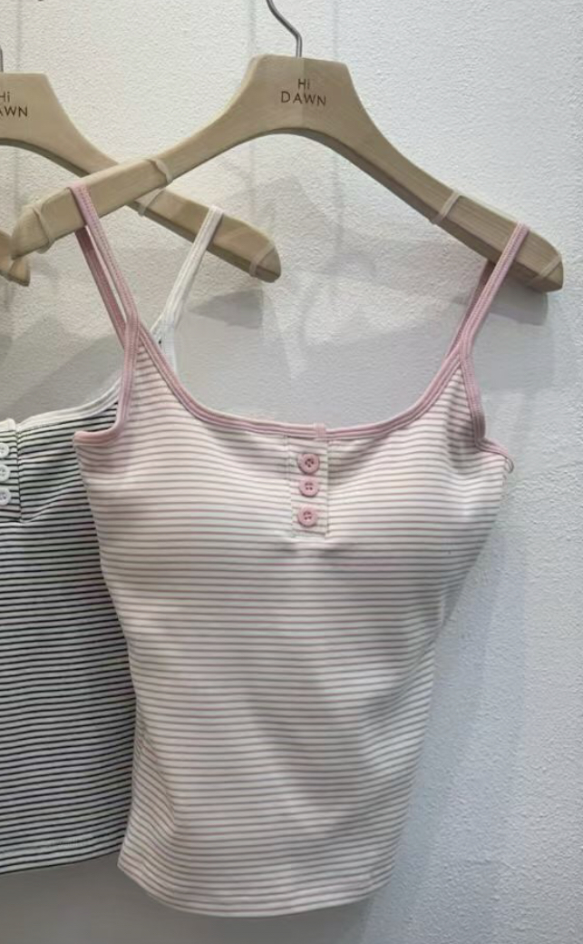 ATTIC韓國代購女士新款時尚26春夏休閑人氣職業吊帶背心條紋ATTIC吊帶/背心圖色3