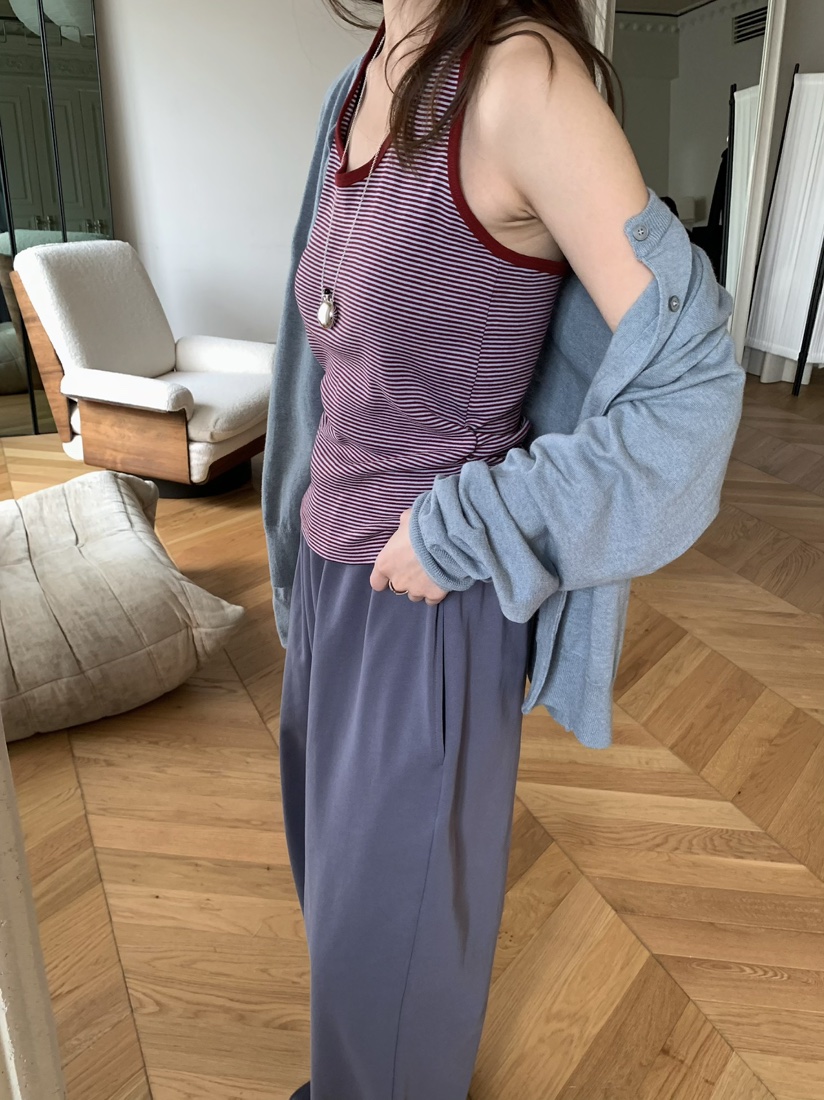 PEBBLE韓國代購女裝新品熱賣推薦人氣26春夏職業吊帶背心PEBBLE吊帶/背心