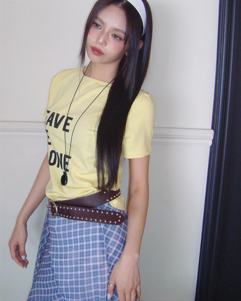 LIVE AID-P韓國代購女士新款人氣推薦26春夏職業時尚T恤LIVE AID-PT恤