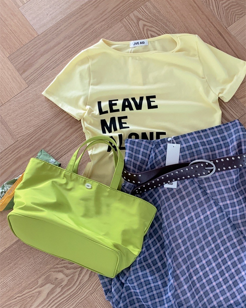 LIVE AID-P韓國代購女士新款人氣推薦26春夏職業時尚T恤LIVE AID-PT恤