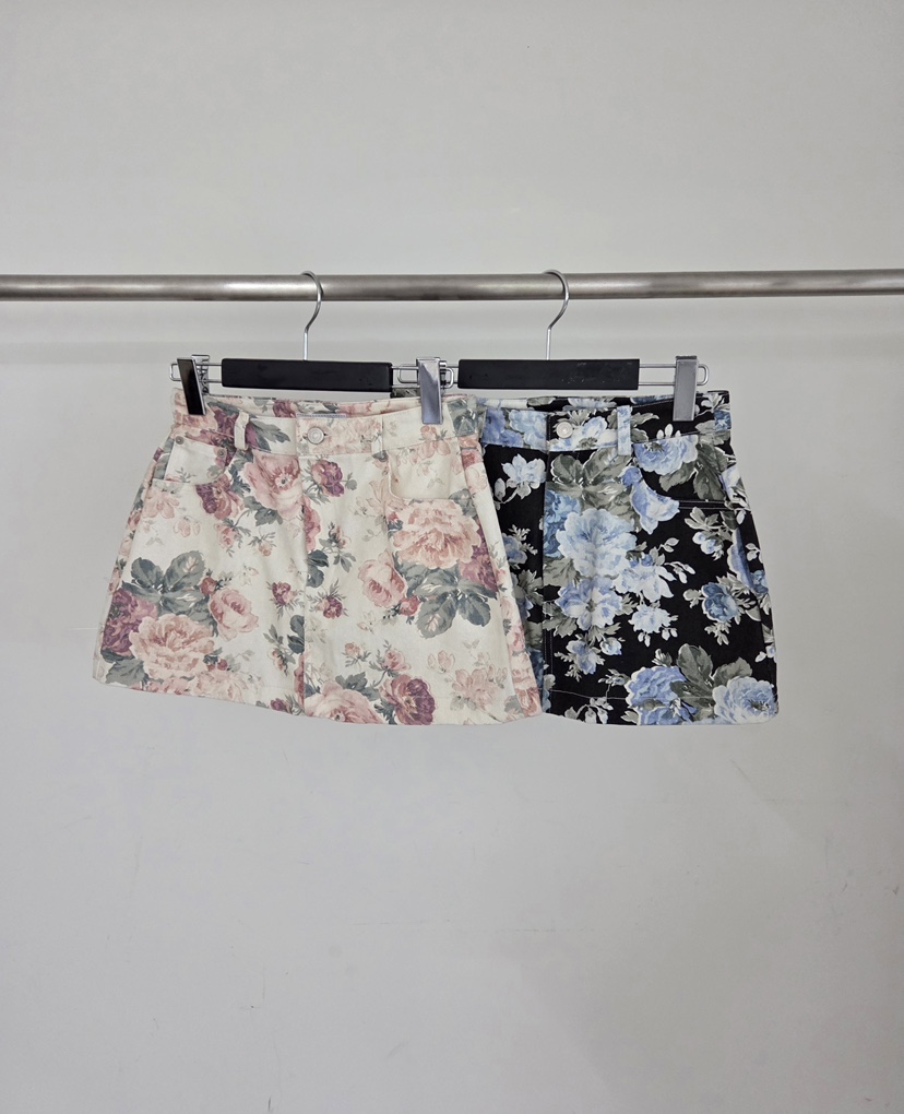 VERANDA韓國直郵女裝新款推薦熱賣時尚人氣休閑26春夏短裙花朵VERANDA短裙