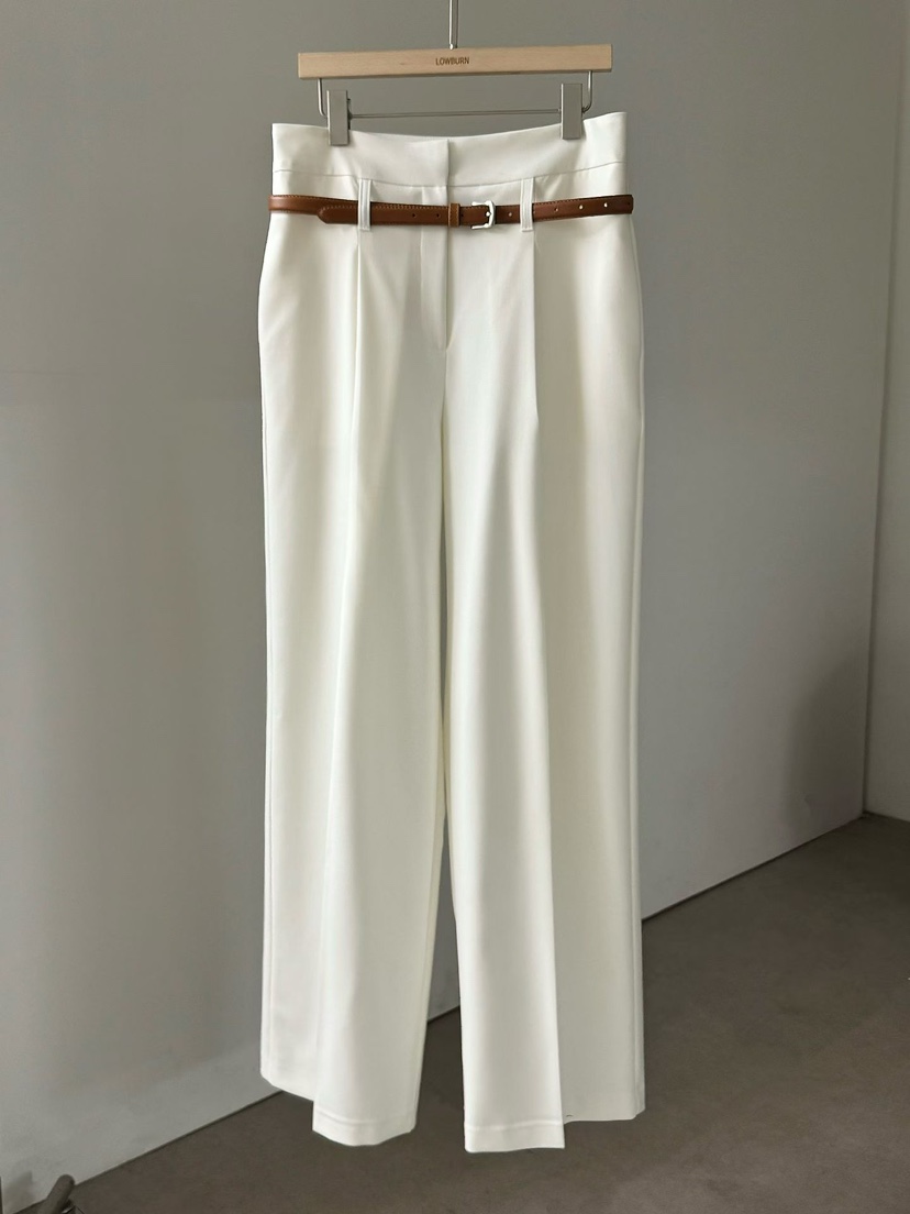 LOWBURN韓國直郵實拍女裝新品熱賣推薦人氣休閑褲不含腰帶LOWBURN休閑褲圖色1